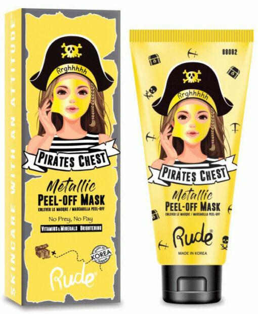 Rude pirates chest metallic peel-off mask no prey no pay 60ml online shopping billigt tilbud shoppetur