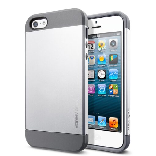 SGP Case Slim Armor Satin Silver for iPhone 5 online shopping billigt tilbud shoppetur