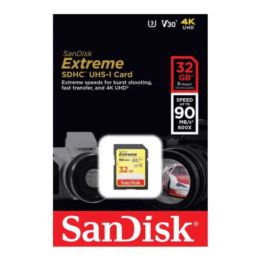 Sandisk Extreme SDHC UHS-I 32gb/90MB/s class 10 online shopping billigt tilbud shoppetur