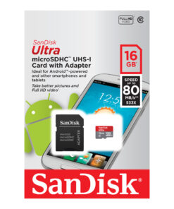 Sandisk Ultra microSDHC UHS-I 16gb/80MB/s class 10 online shopping billigt tilbud shoppetur