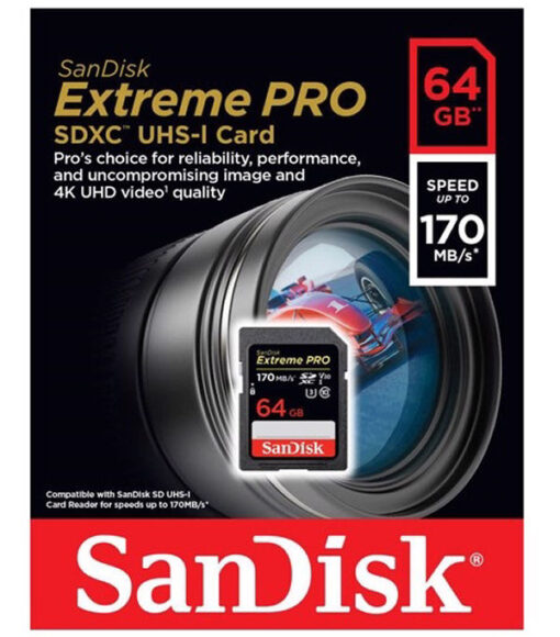 Sandisk extreme pro SDXC UHS-I card 64gb online shopping billigt tilbud shoppetur