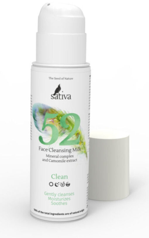 Sativa seed of nature 52 face cleansing milk all skin types 150ml online shopping billigt tilbud shoppetur