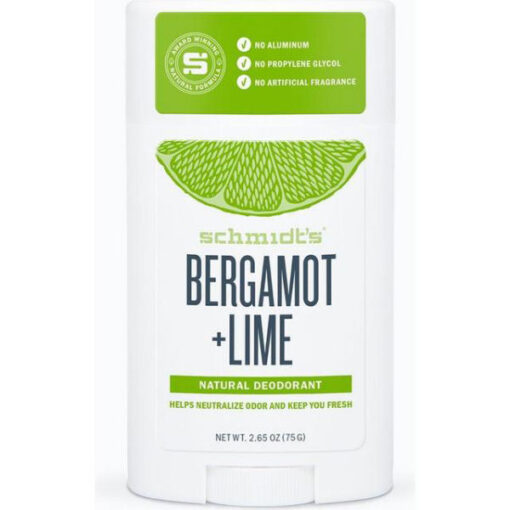 Schmidt's natural deodorant bergamot + lime 75g online shopping billigt tilbud shoppetur