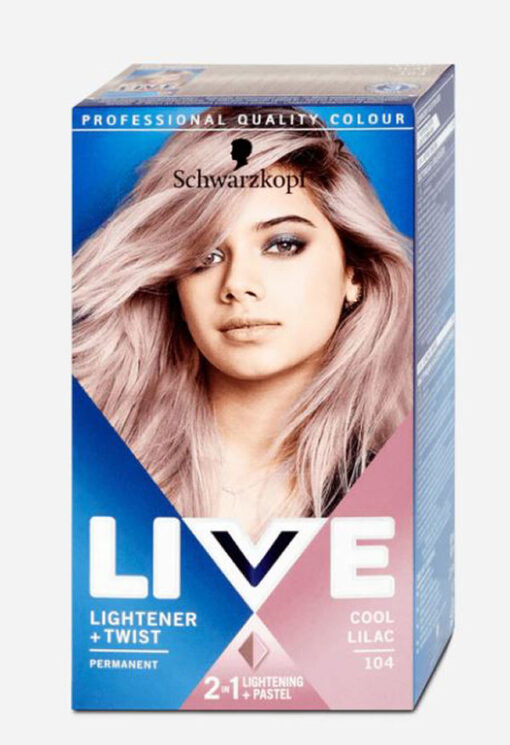 Schwarzkopf live lightener + twist permanent 104 cool lilac online shopping billigt tilbud shoppetur