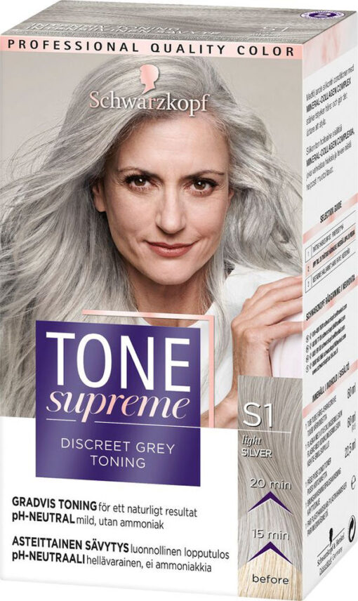 Schwarzkopf tone supreme discreet grey toning S1 light silver online shopping billigt tilbud shoppetur