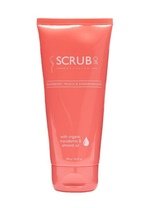 Scrub off bodyscrub raspberry peach & sandalwood 290g online shopping billigt tilbud shoppetur