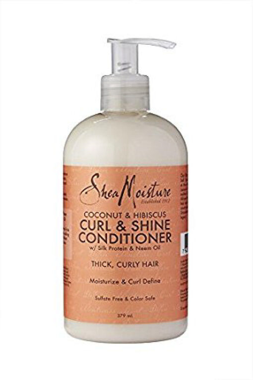 Shea moisture curl & shine conditioner coconut & hibiscus 379ml online shopping billigt tilbud shoppetur