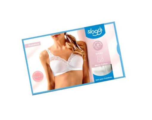 Sloggi Romance sensitive slip-in BH micro cotton hvid str 90A online shopping billigt tilbud shoppetur