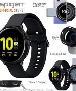 Spigen case for watch 44mm matte black for samsung galaxy watch active2 online shopping billigt tilbud shoppetur