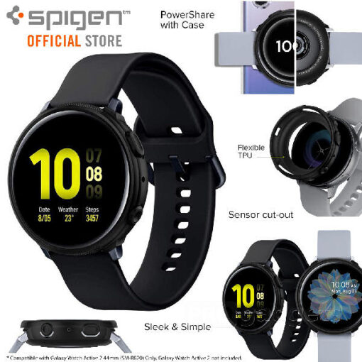 Spigen case for watch 44mm matte black for samsung galaxy watch active2 online shopping billigt tilbud shoppetur