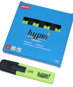 Staples Hype highlighters æske á 5 stk gul online shopping billigt tilbud shoppetur