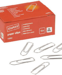 Staples paper clips 25mm 100 stk. 19283 online shopping billigt tilbud shoppetur