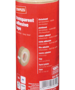 Staples transparent adhesive tape 15mm 33m 10 pack online shopping billigt tilbud shoppetur