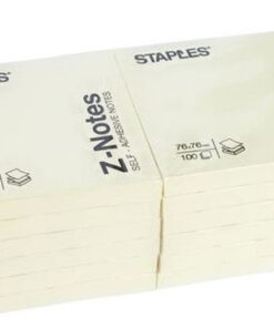 Staples z-notes 76x76mm 100 ark gul 12 stk. online shopping billigt tilbud shoppetur