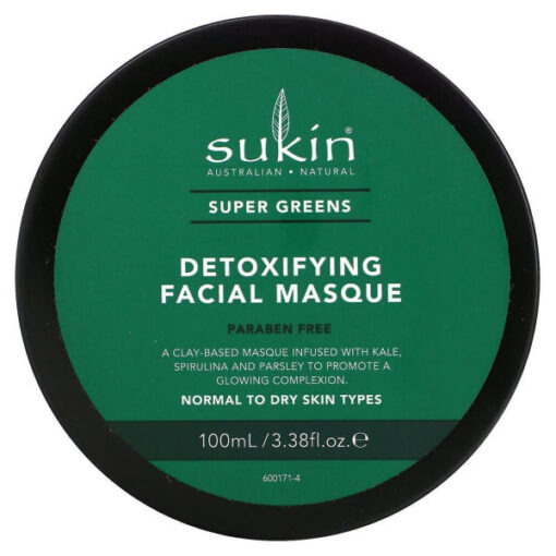 Sukin australian natural super greens detoxifying facial masque 100ml online shopping billigt tilbud shoppetur