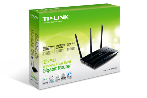 TP-Link TL-WDR4300 N750 wireless dual band gigabit router online shopping billigt tilbud shoppetur
