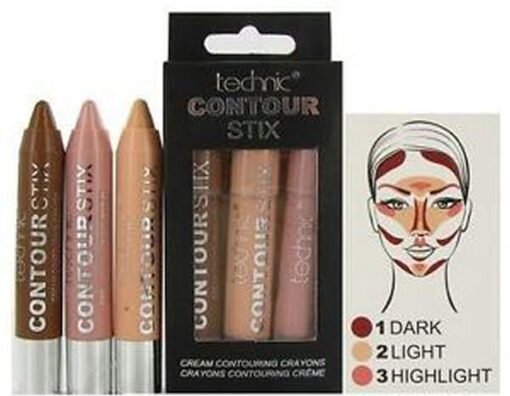 Technic contour stix cream contouring crayons 3 stk online shopping billigt tilbud shoppetur