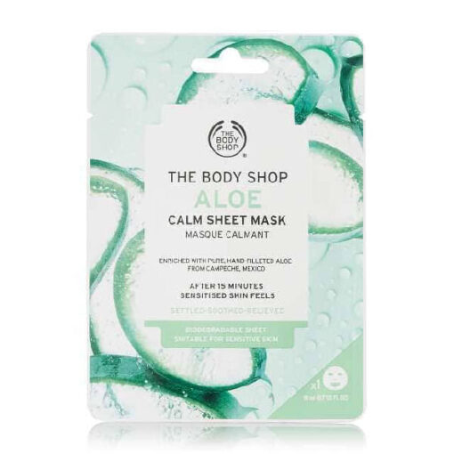 The body shop aloe calm sheet mask 6pk online shopping billigt tilbud shoppetur