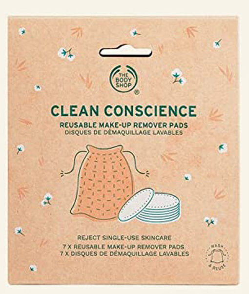 The body shop clean conscience reusable make-up remover pads 7 stk. online shopping billigt tilbud shoppetur