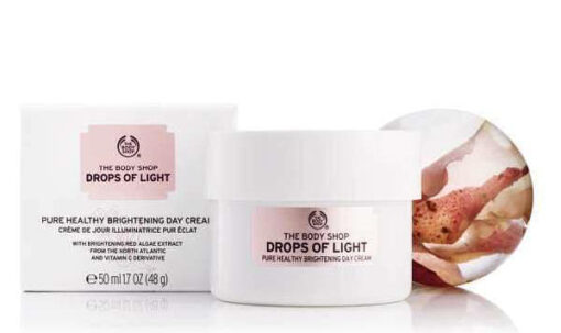 The body shop drops of light pure healthy brightening day cream 50ml online shopping billigt tilbud shoppetur