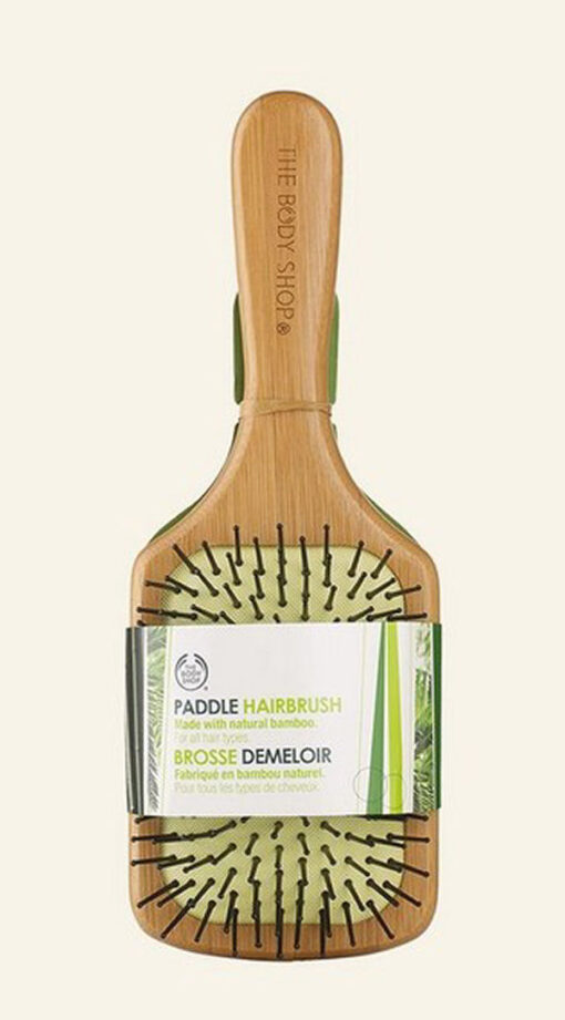 The body shop paddle hairbrush made with natural bamboo online shopping billigt tilbud shoppetur