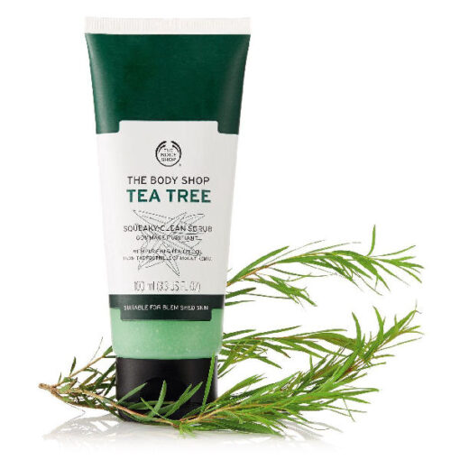 The body shop tea tree squeaky clean scrub 100ml online shopping billigt tilbud shoppetur