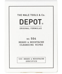 The male tools & co depot no. 504 beard & moustache cleansing wipes 12 stk. online shopping billigt tilbud shoppetur