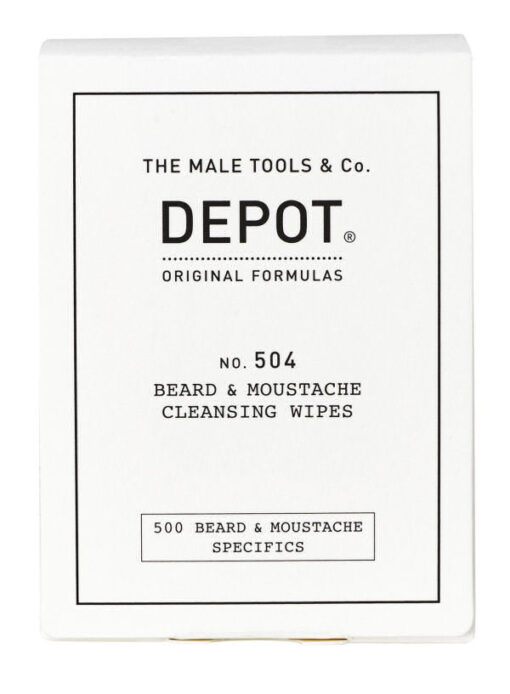 The male tools & co depot no. 504 beard & moustache cleansing wipes 12 stk. online shopping billigt tilbud shoppetur