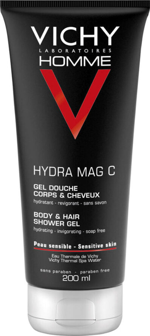 Vichy homme hydra mag c body & hair shower gel 200ml online shopping billigt tilbud shoppetur