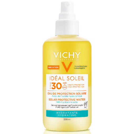 Vichy idéal soleil solar protection water with hyaluronic acid SPF30 200ml online shopping billigt tilbud shoppetur