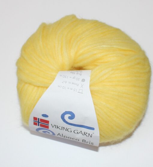 Viking Garn Alpaca Bris - Lysgul farve 340