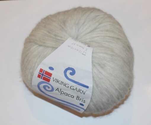 Viking Garn Alpaca Bris - Perlegrå farve 312