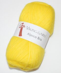 Viking Garn Alpaca Bris - Stærk gul farve 344