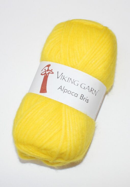 Viking Garn Alpaca Bris - Stærk gul farve 344