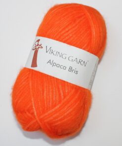 Viking Garn Alpaca Bris - Stærk orange farve 371