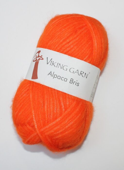 Viking Garn Alpaca Bris - Stærk orange farve 371