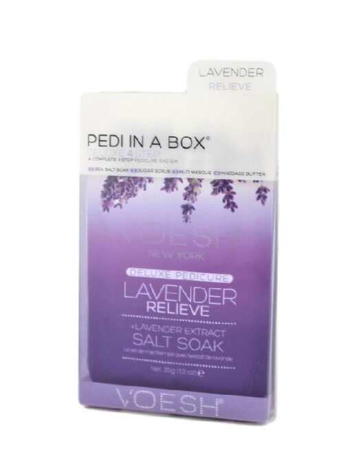 Voesh new york pedi in a box deluxe 4 step lavender relieve 35g online shopping billigt tilbud shoppetur