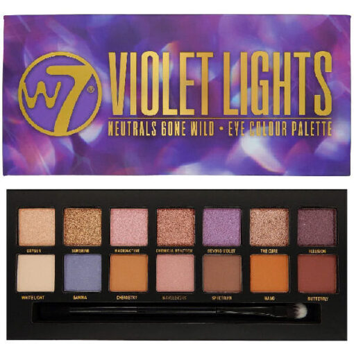 W7 violet lights neutrals gone wild eye colour palette 14g online shopping billigt tilbud shoppetur