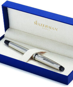 Waterman expert rollerball pen rustfrit stål med chrome trim sort i æske online shopping billigt tilbud shoppetur