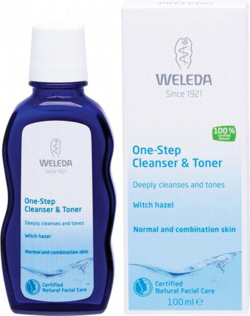 Weleda one-step cleanser & toner witch hazel 100ml online shopping billigt tilbud shoppetur