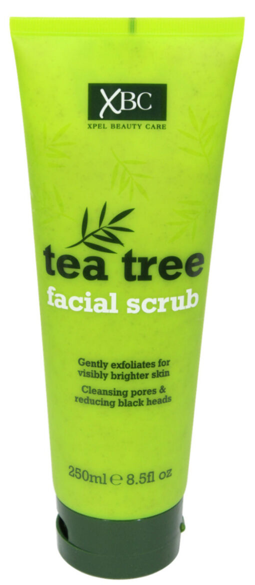 XBC tea tree facial scrub cleansing pores & reducing black heads 250ml online shopping billigt tilbud shoppetur