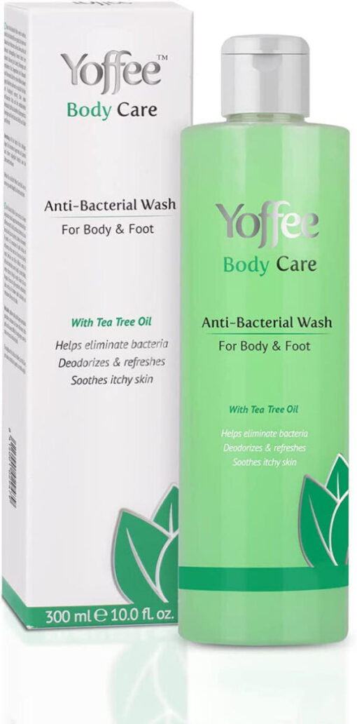 Yoffee body care anti-bacterial wash for body & foot with tea tree oil 300ml online shopping billigt tilbud shoppetur