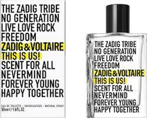 Zadig & voltaire eau de toilette the new fragrance for women and men this is us 50ml online shopping billigt tilbud shoppetur