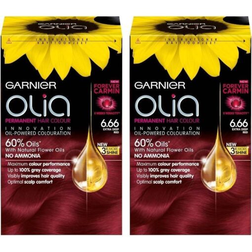 shop 2 x Garnier OLIA 6.66 Extra Deep Red af Garnier - online shopping tilbud rabat hos shoppetur.dk