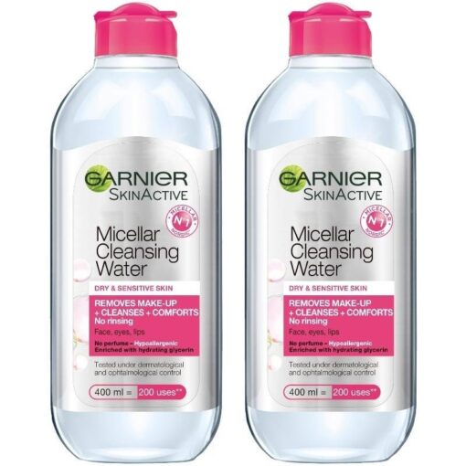 shop 2 x Garnier Skinactive Cleansing Micellar Water Dry & Sensitive Skin 400 ml af Garnier - online shopping tilbud rabat hos shoppetur.dk