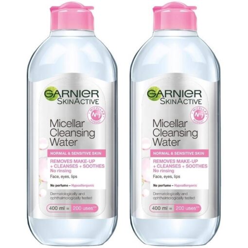 shop 2 x Garnier Skinactive Cleansing Micellar Water Normal & Sensitive Skin 400 ml af Garnier - online shopping tilbud rabat hos shoppetur.dk