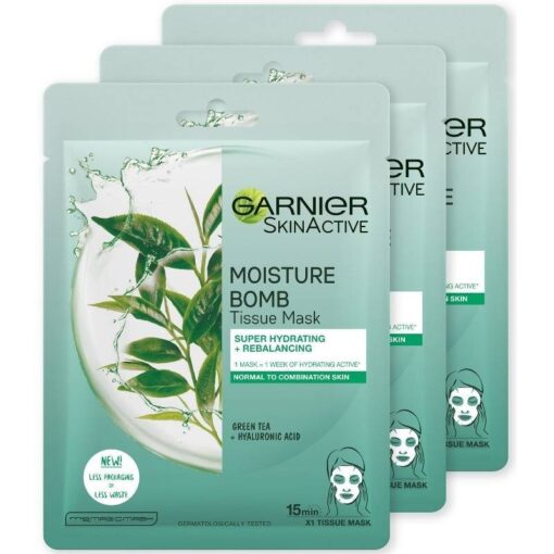 shop 3 x Garnier Skinactive Face Tissue Mask Normal/Combination Skin af Garnier - online shopping tilbud rabat hos shoppetur.dk