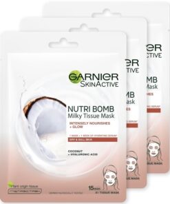 shop 3 x Garnier Skinactive Nutri Bomb Milky Tissue Mask af Garnier - online shopping tilbud rabat hos shoppetur.dk