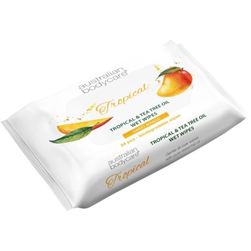 shop Australian Bodycare Wet Wipes - Mango & Tea Tree Oil - 24 Pieces af Australian Bodycare - online shopping tilbud rabat hos shoppetur.dk