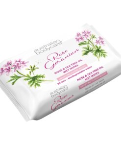 shop Australian Bodycare Wet Wipes - Rose Geranium & Tea Tree Oil - 24 Pieces af Australian Bodycare - online shopping tilbud rabat hos shoppetur.dk